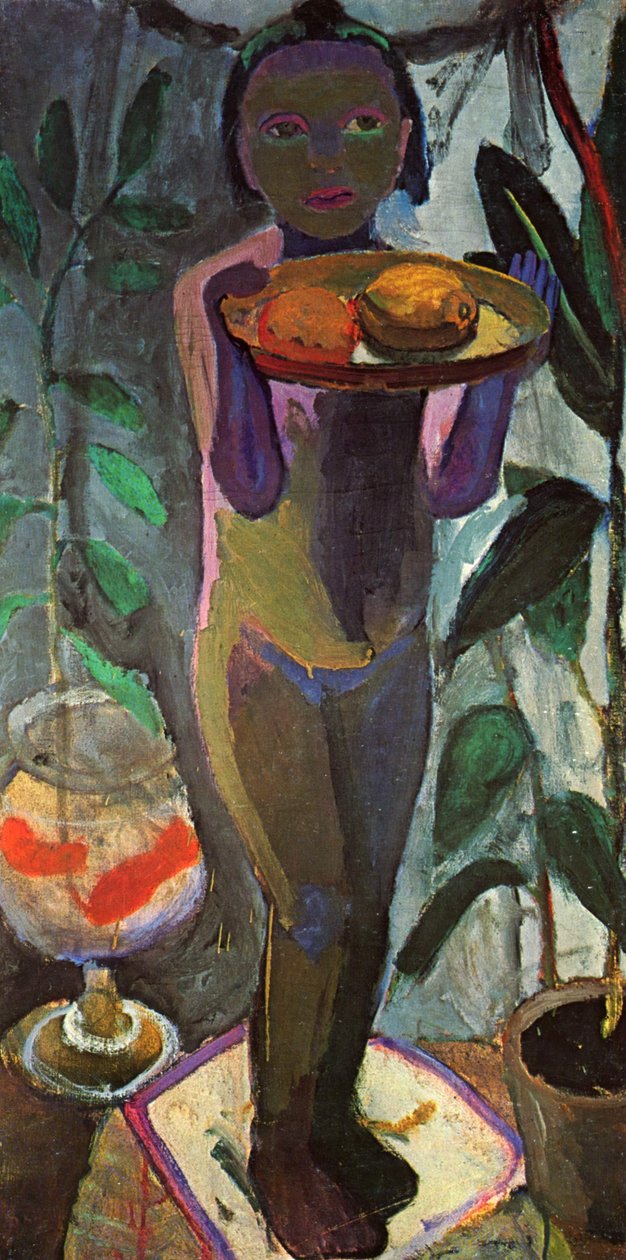 Desnudo infantil con pecera de Paula Modersohn Becker
