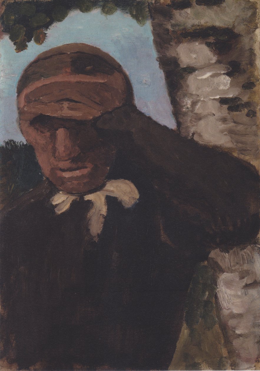 Anciana campesina con la mano en la frente de Paula Modersohn Becker