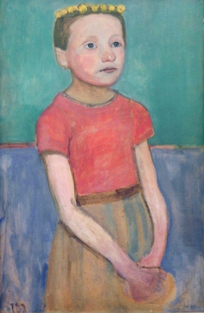 Retrato de una niña italiana de unos 12 años de Paula Modersohn Becker