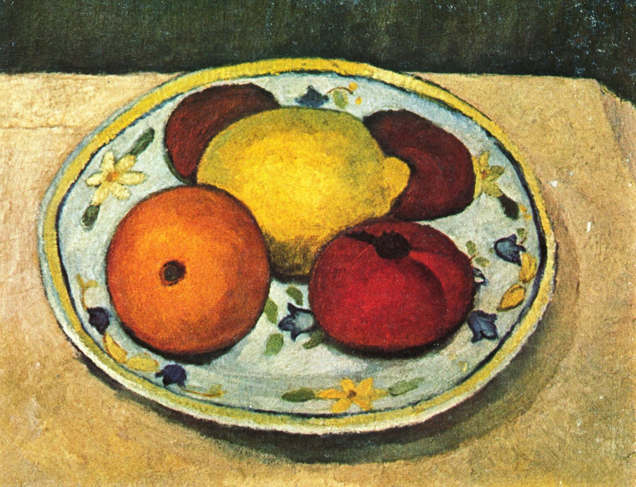 Naturaleza muerta con limón, naranja y tomate de Paula Modersohn Becker