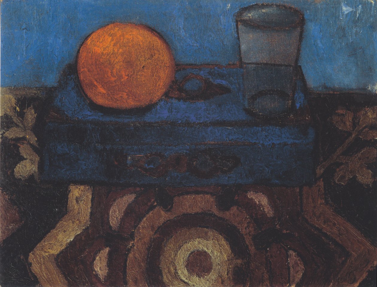 Naturaleza muerta con caja azul de Paula Modersohn Becker