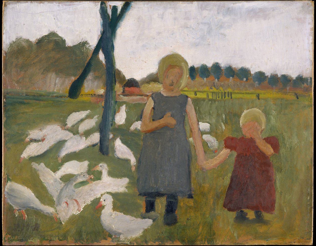 Niños con gansos de Paula Modersohn-Becker