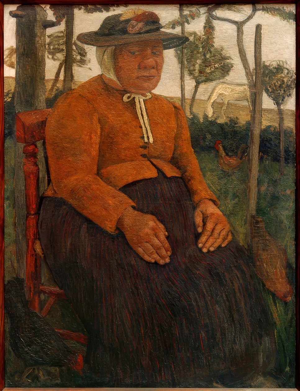 Anciana pobre sentada en el jardín de Paula Modersohn Becker