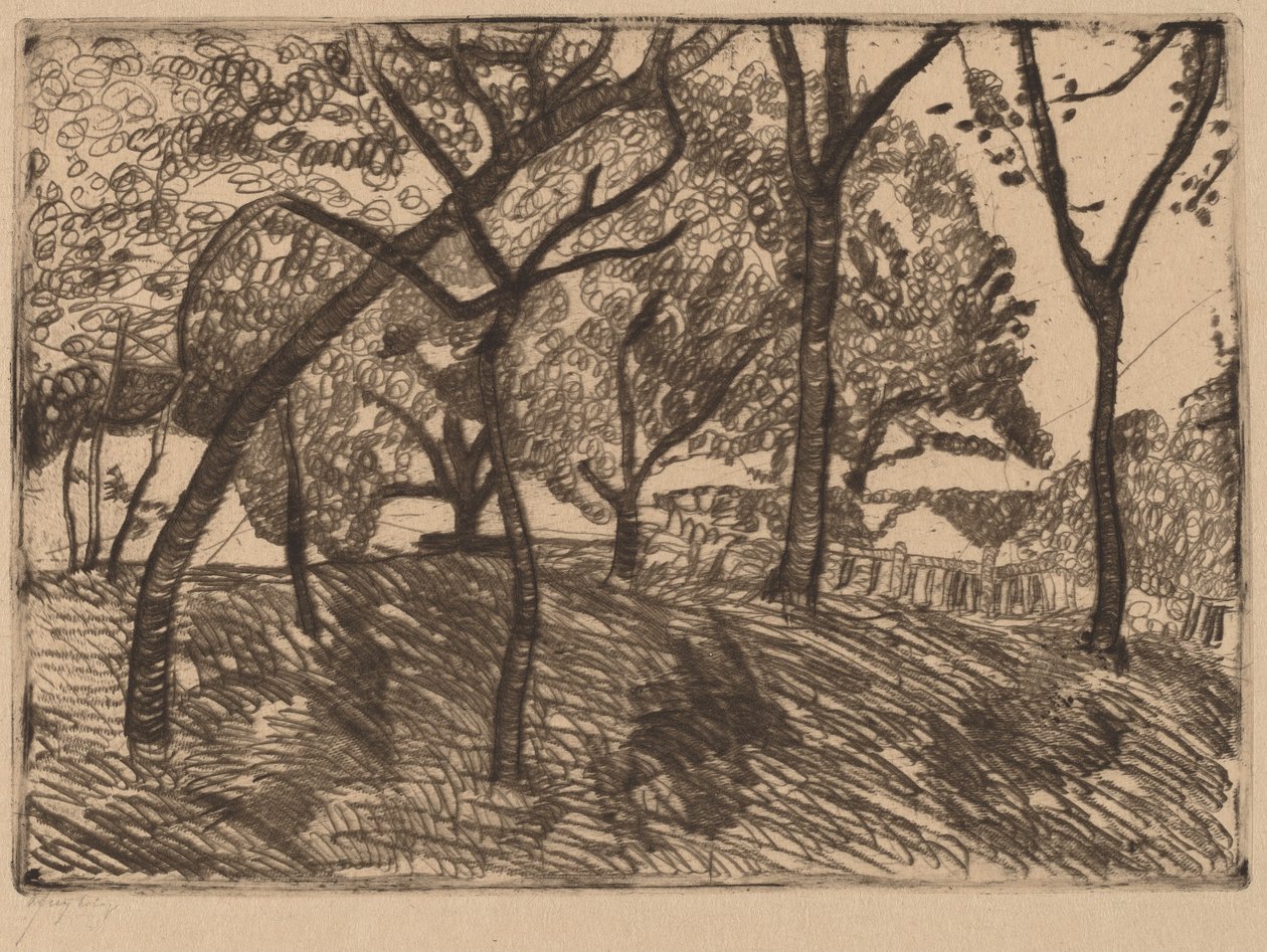Paisaje con árboles de Paula Modersohn Becker