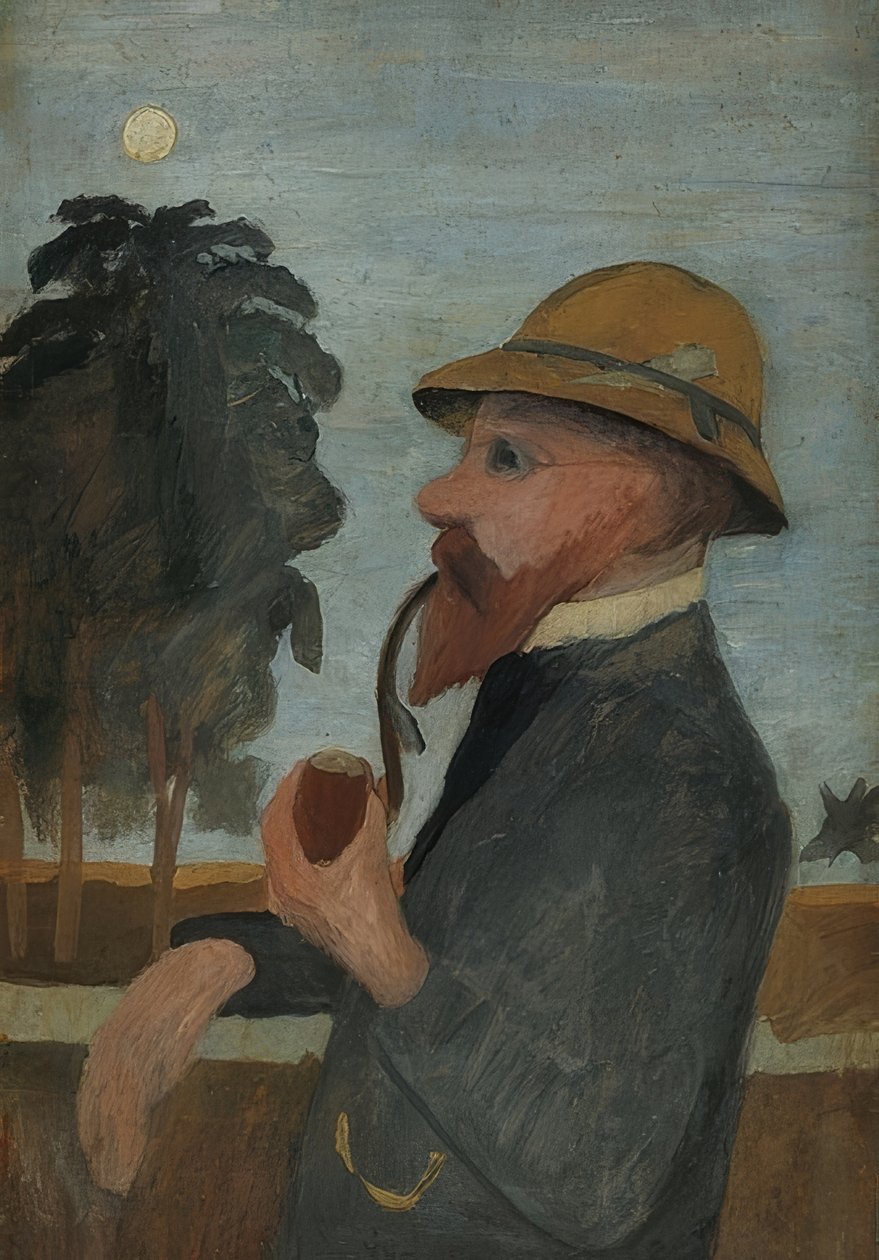 Otto Modersohn con pipa de Paula Modersohn Becker