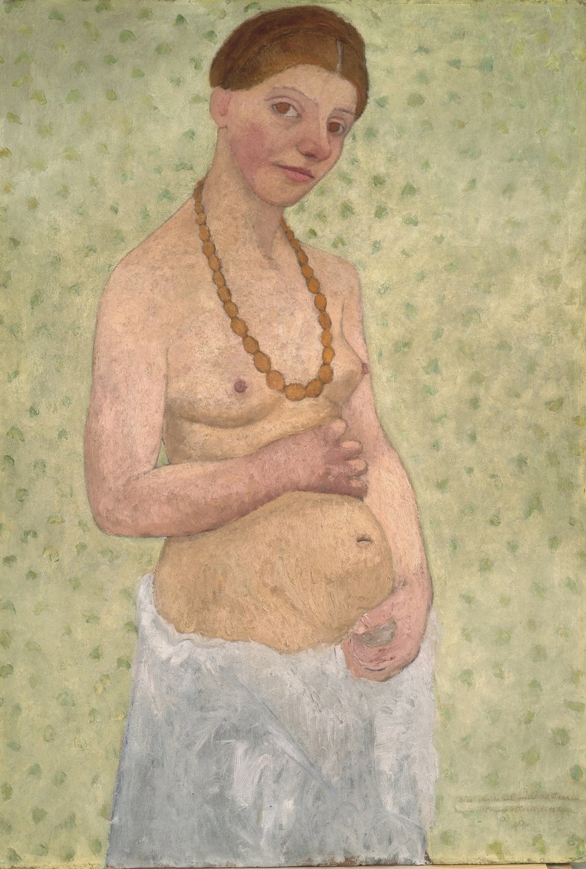Autorretrato en el sexto aniversario de bodas, 1906 de Paula Modersohn Becker