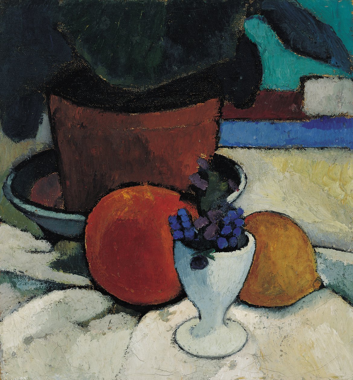 Naturaleza muerta con planta y taza de huevo, c. 1905 de Paula Modersohn Becker