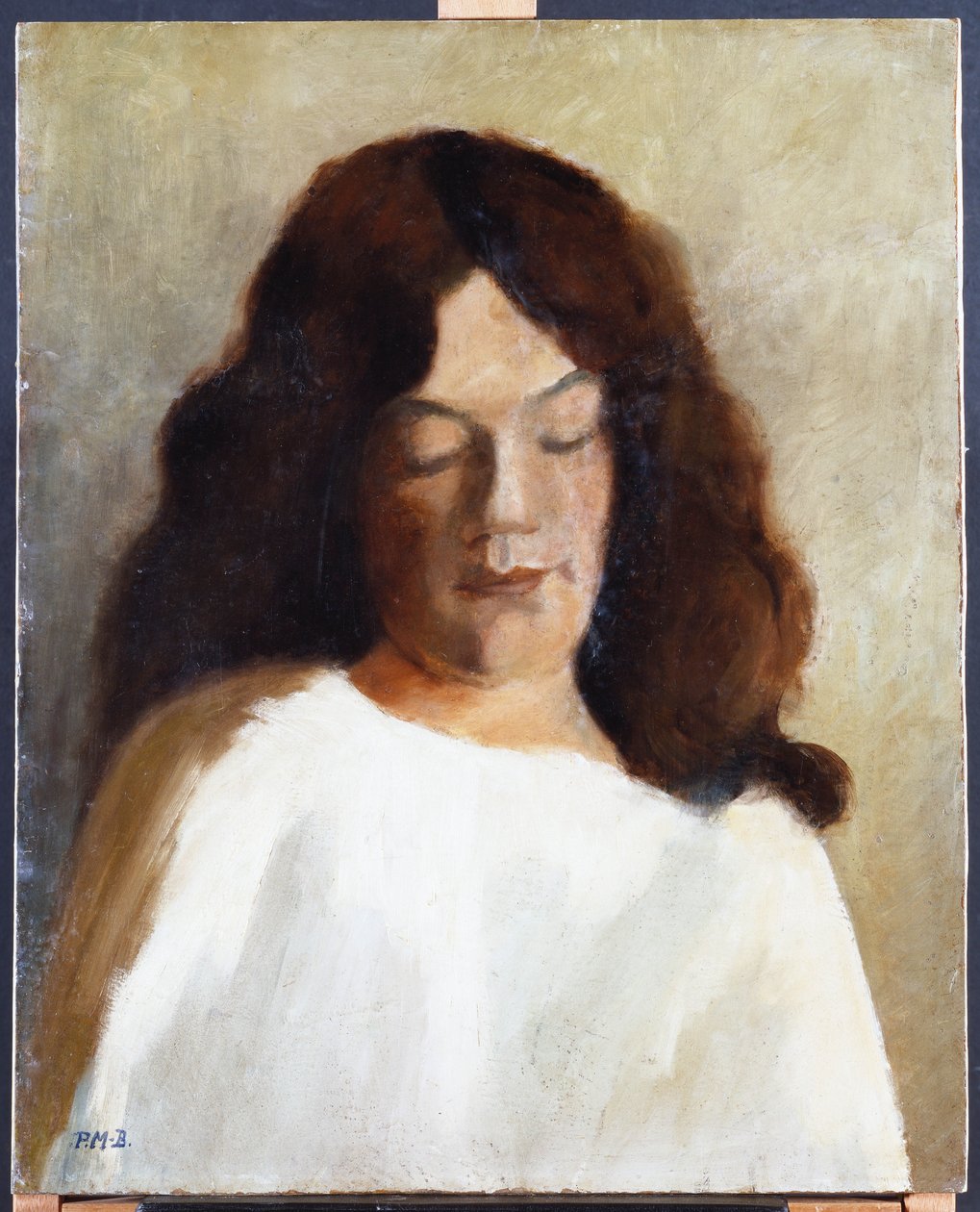 Joven con el cabello suelto, c.1897 de Paula Modersohn Becker