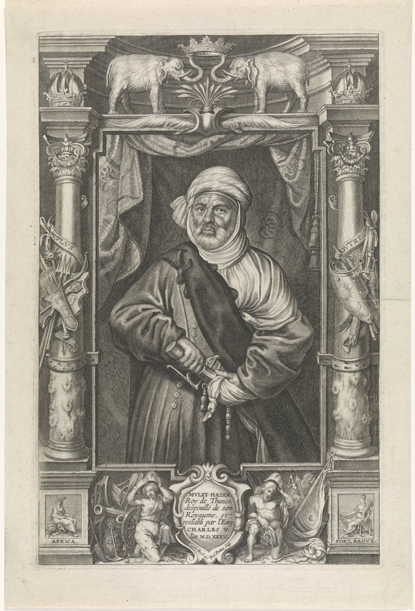 Retrato de Mulay Hasan, rey de Túnez de Paulus Pontius