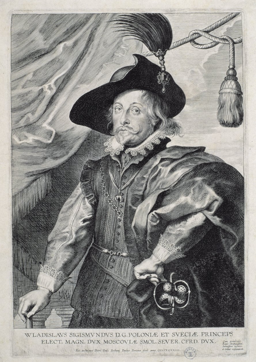 Vladislav IV Vasa (1595-1648) Rey de Polonia, 1624 de Paulus Pontius