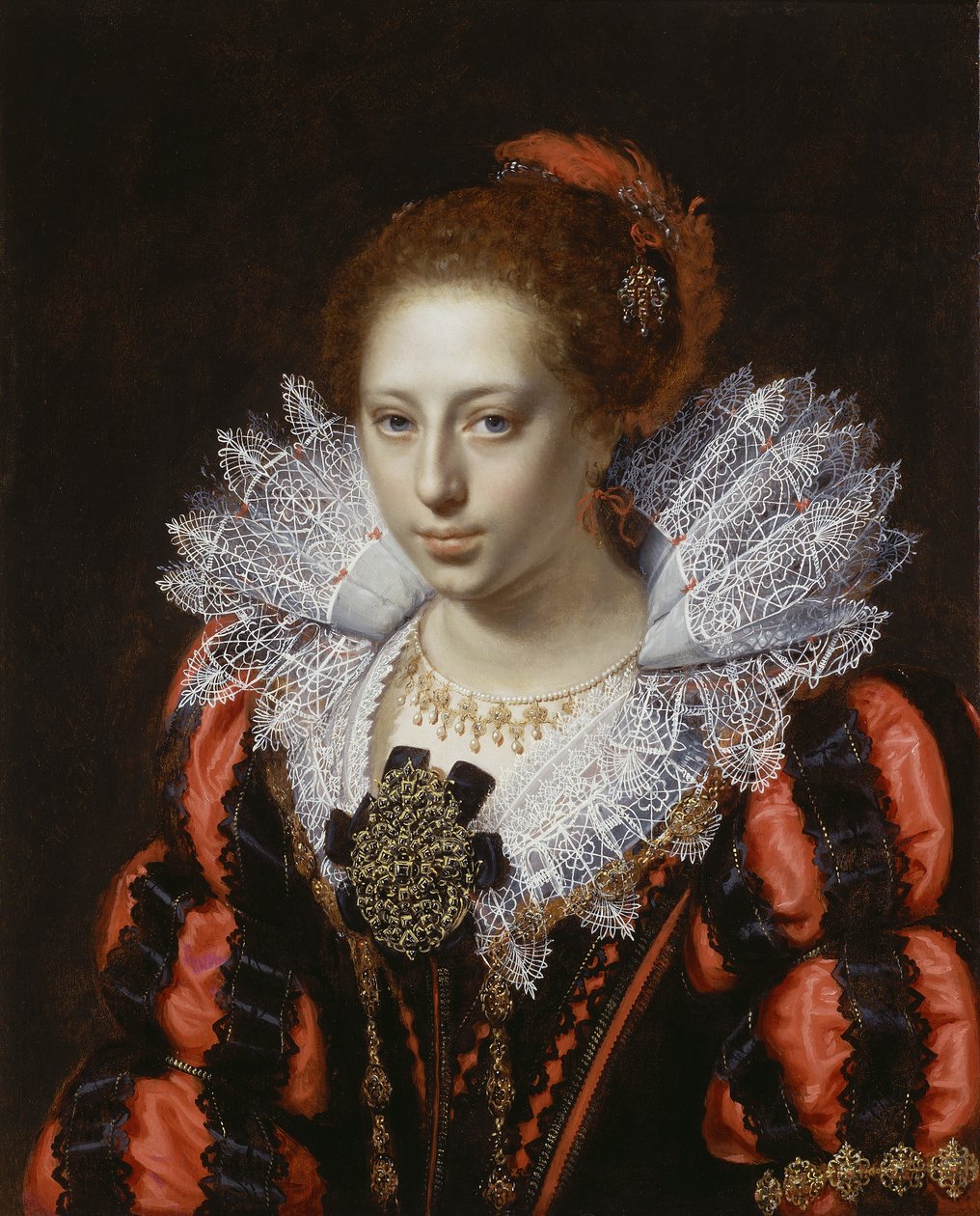 Retrato de una joven dama, c.1620 de Paulus Moreelse