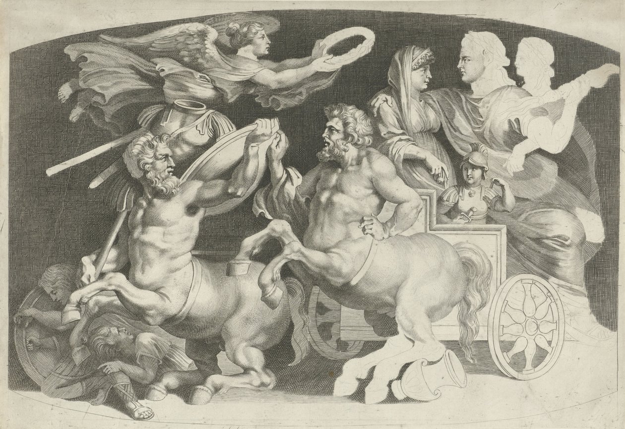 Camee conoció al triunfo de Germanicus en Agrippina Varias figuras de ágatas antiguas, diseñadas por Pietro Paolo Rubenii (título de serie) de Paulus Pontius (attributed to)