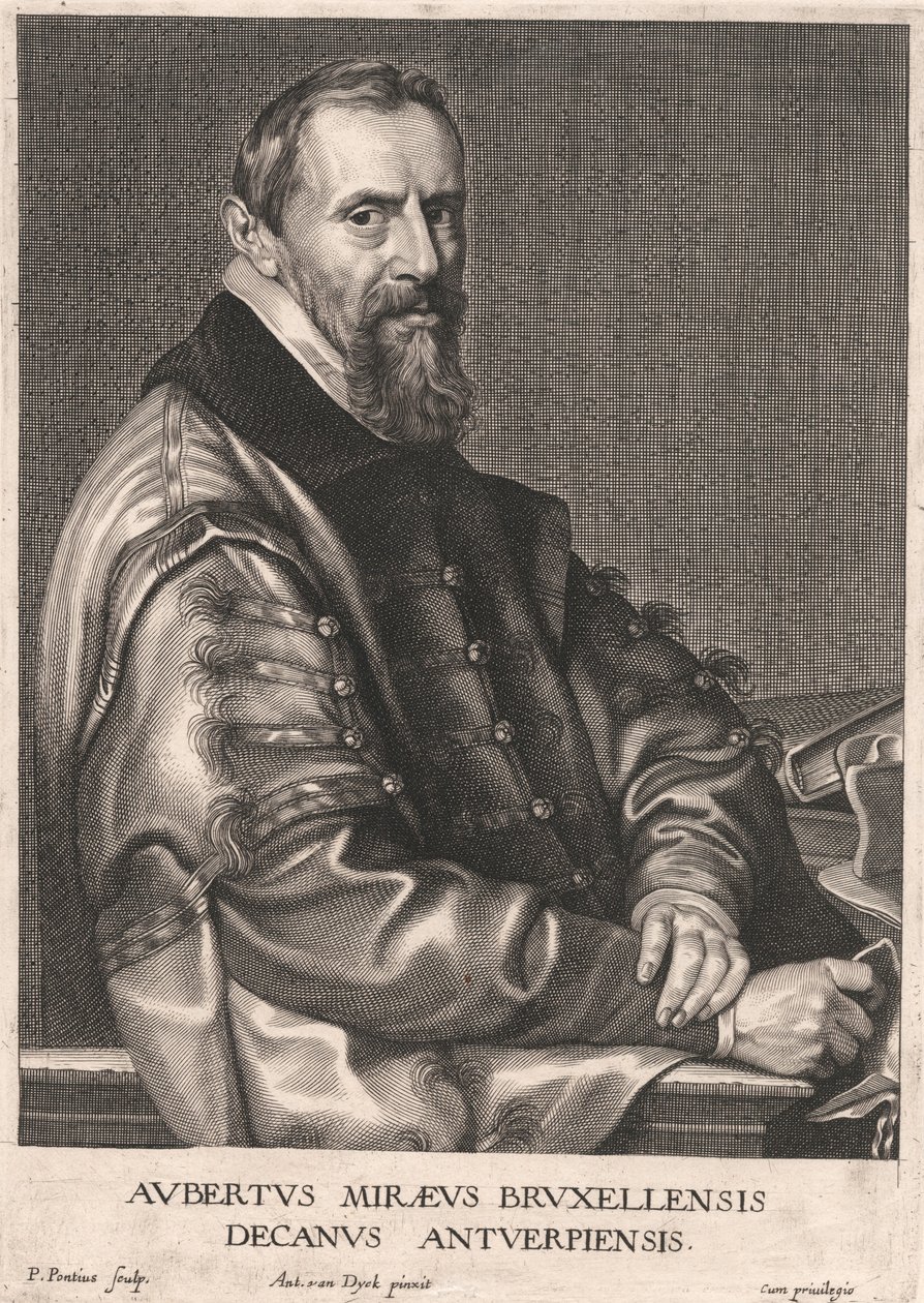 Aubertus Miræus Bruxellensis, Decanus Antuerpiensis de Paulus Pontius