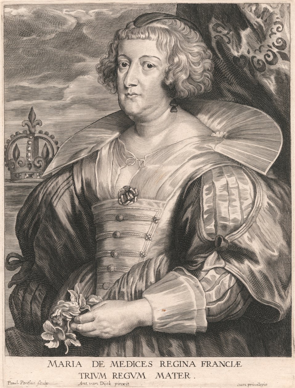Maria de Medices Regina Franciæ, Trium Regum Mater de Paulus Pontius