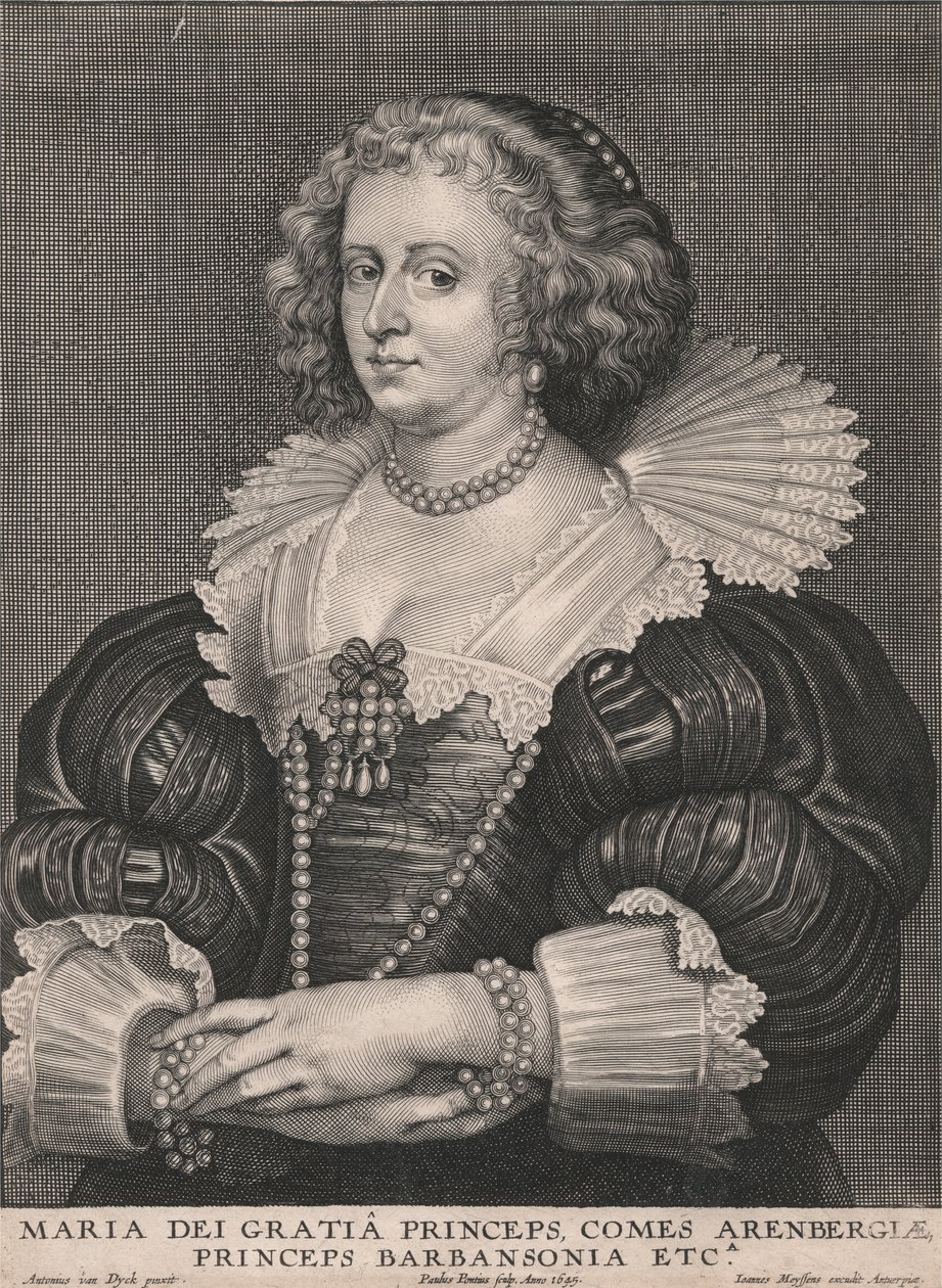 Maria dei Gratia Princeps, Comes Arenbergiæ, Princeps Barbansonia etca. de Paulus Pontius