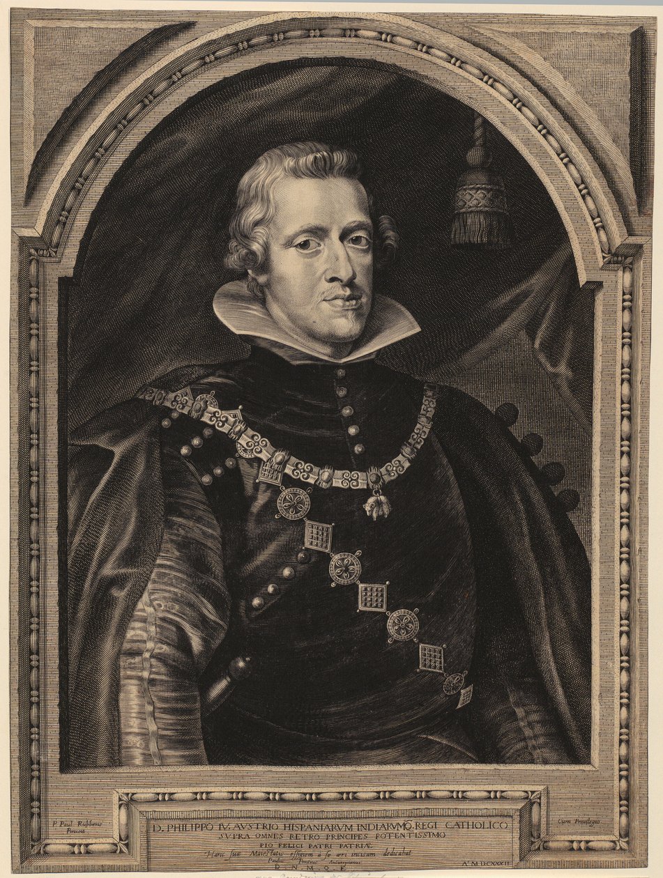 Retrato de Felipe IV, rey de España de Paulus Pontius