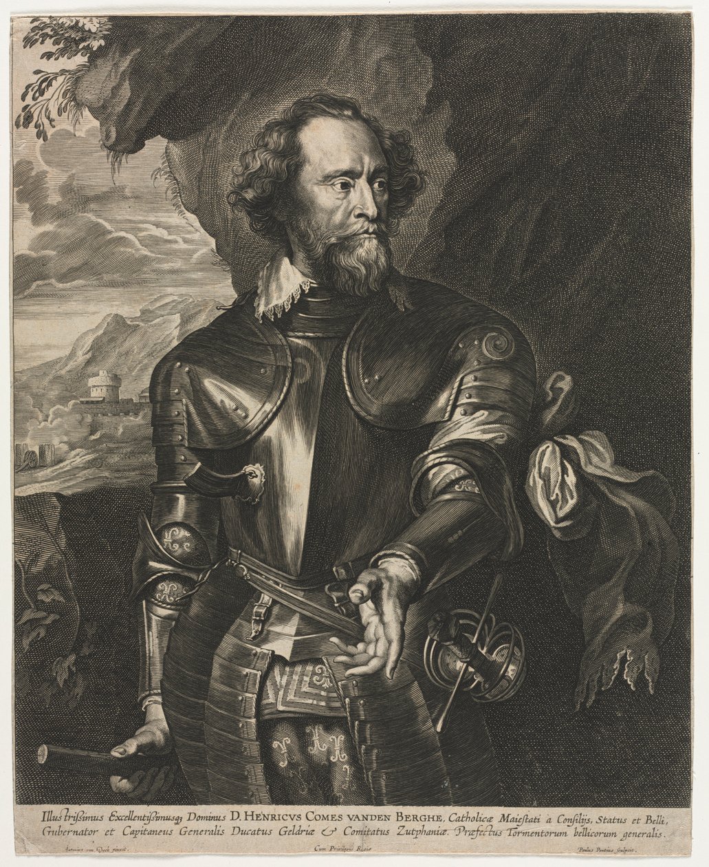 Retrato de Henry, Conde van den Berghe de Paulus Pontius