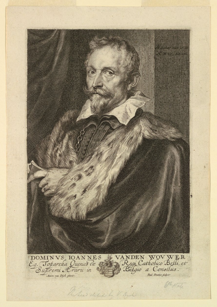 Retrato de Jan van der Wouwer, de Icones Principum Virorum de Paulus Pontius