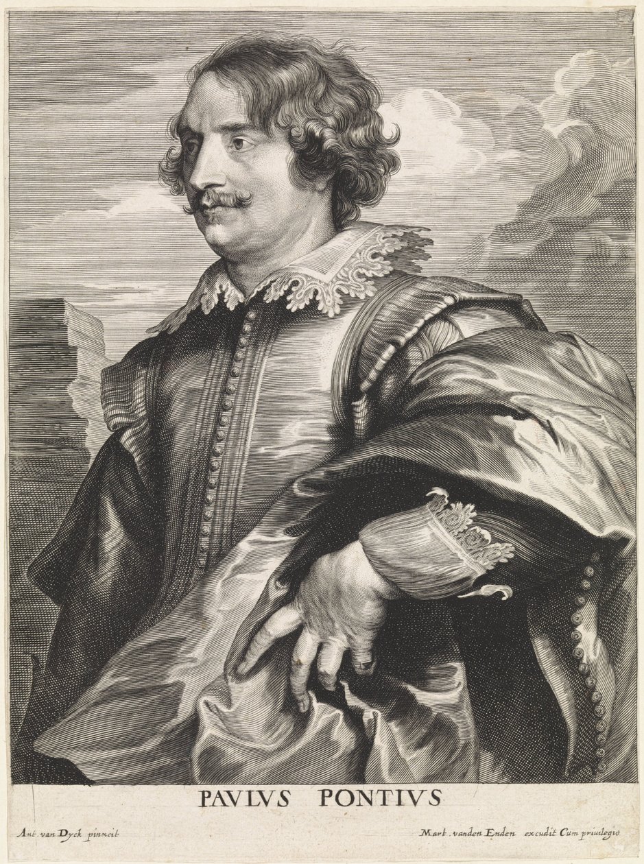 Retrato del grabador Paulus Pontius de Paulus Pontius