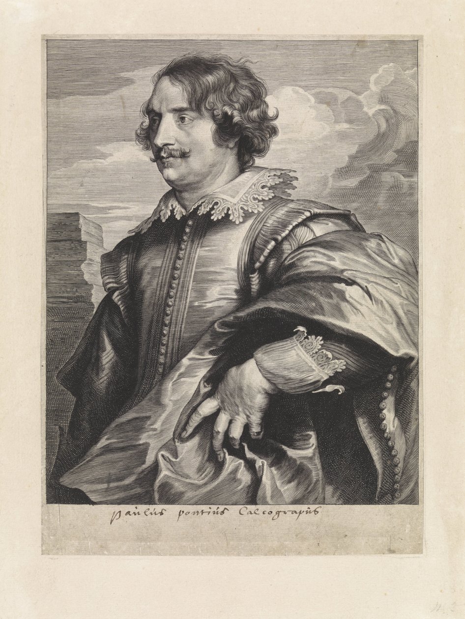 Retrato del grabador Paulus Pontius de Paulus Pontius