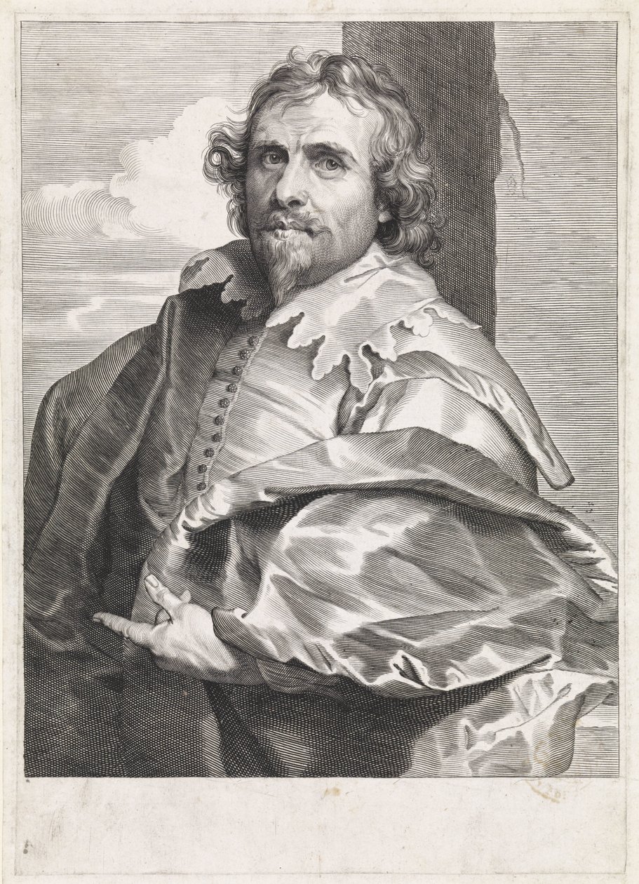 Retrato del pintor Daniël Mijtens (I) de Paulus Pontius