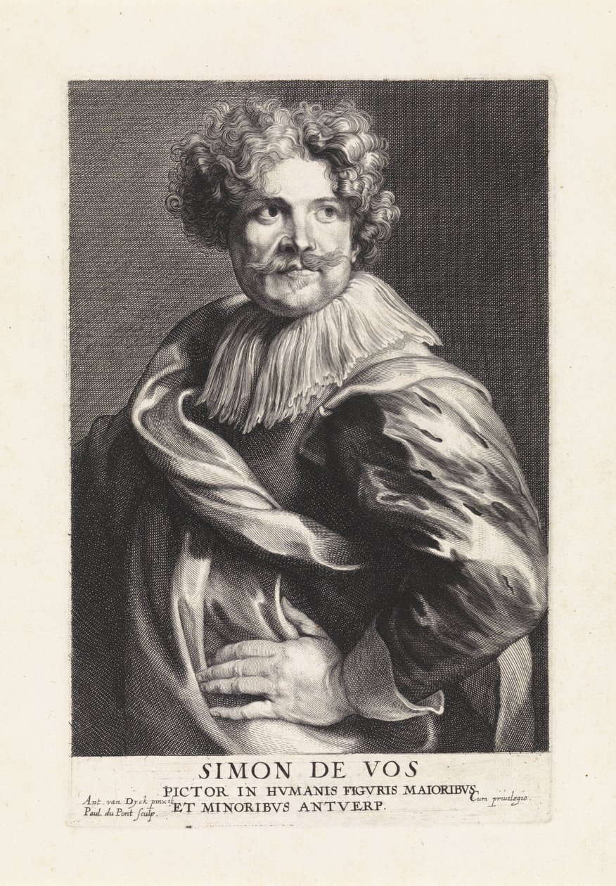 Retrato del pintor Simón de Vos de Paulus Pontius
