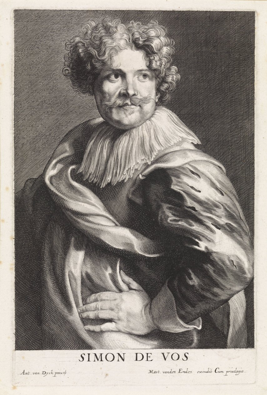 Retrato del pintor Simon de Vos de Paulus Pontius