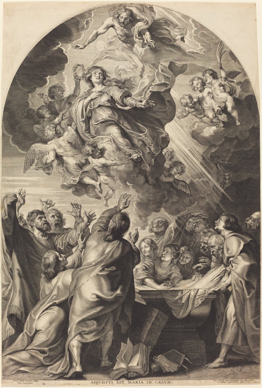 La Asunción de la Virgen de Paulus Pontius, after Sir Peter Paul Rubens