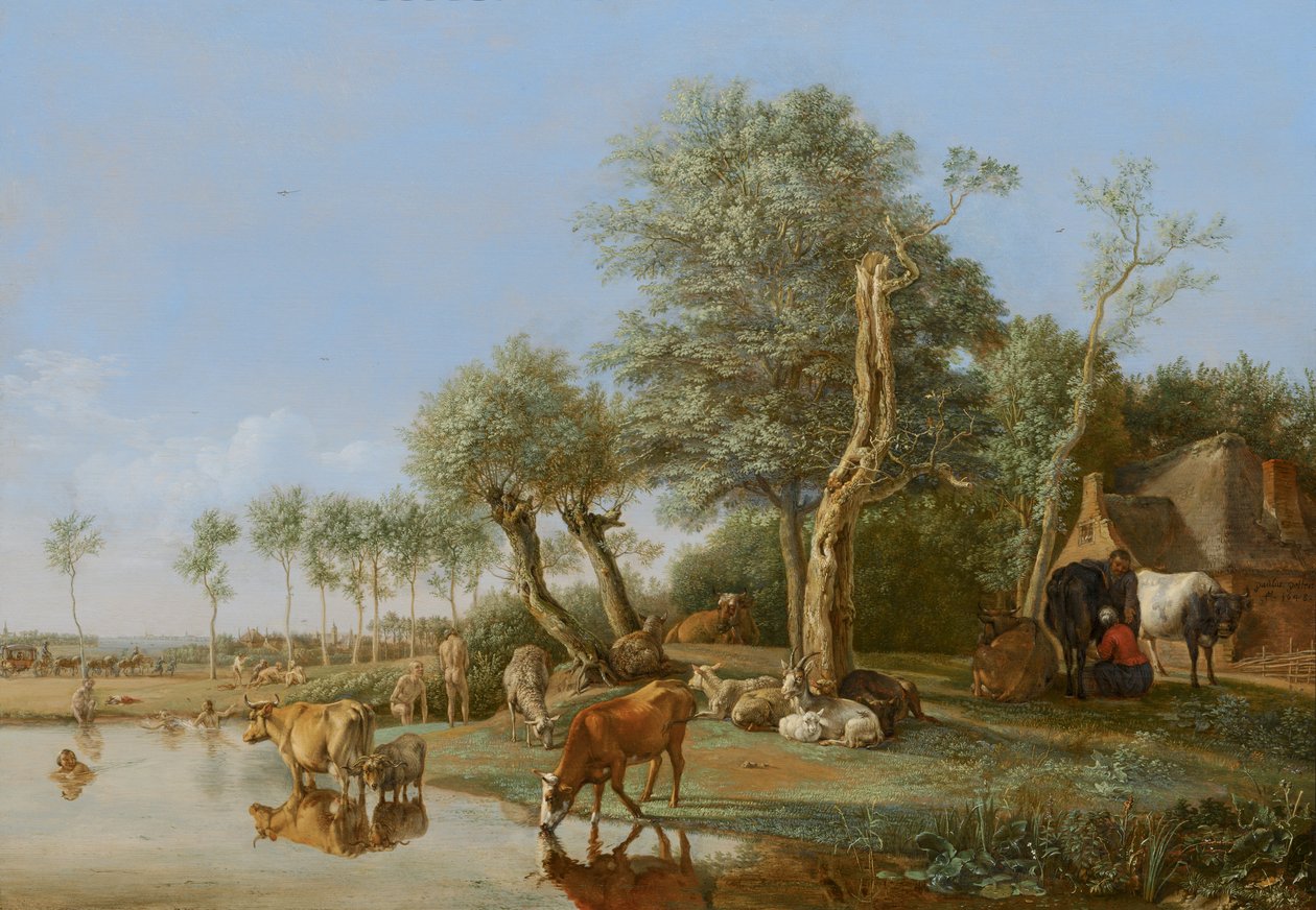 Vacas reflejadas en el agua de Paulus Potter