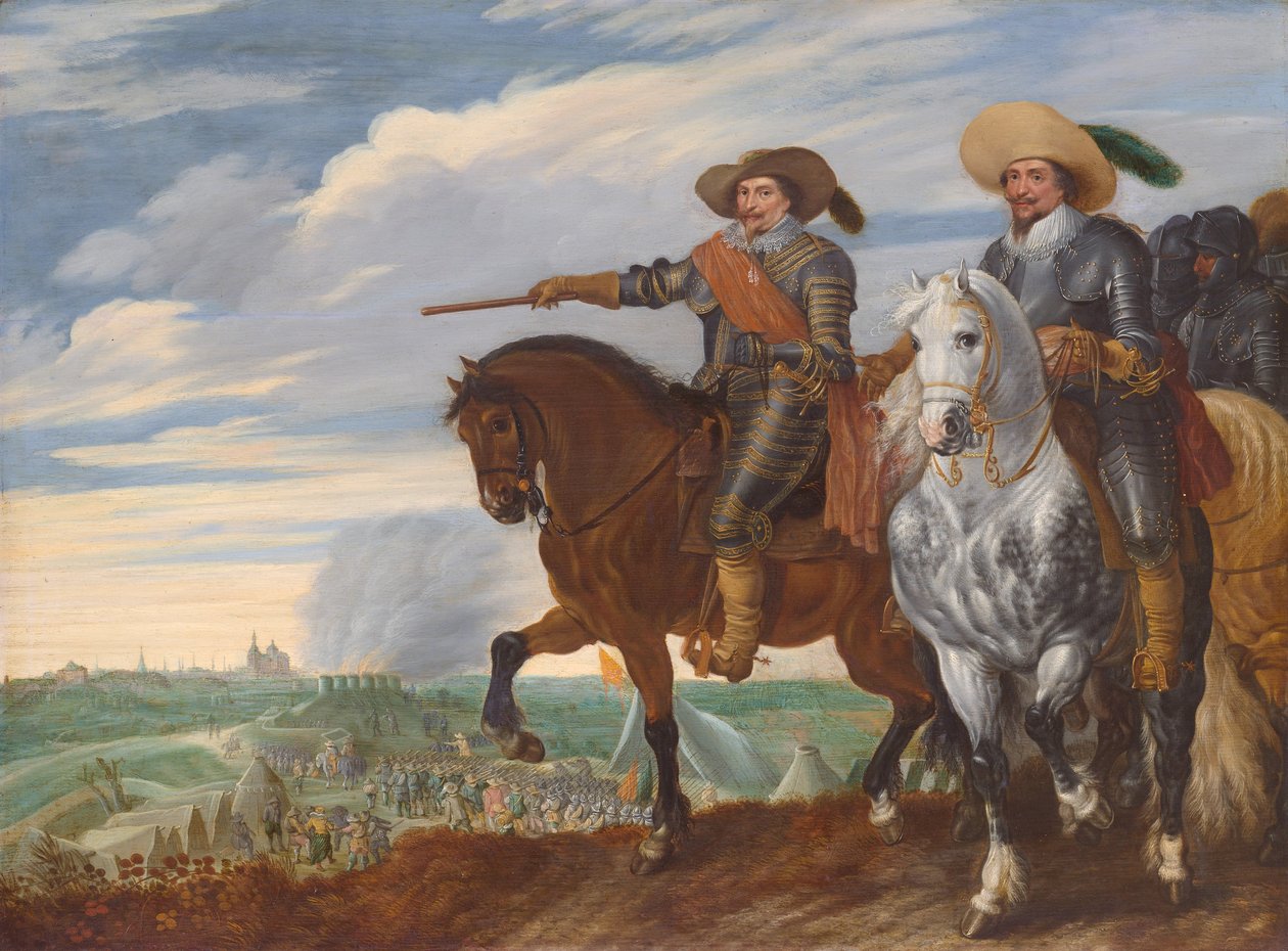 Federico Enrique y Ernesto Casimiro de Nassau-Dietz en el sitio de 