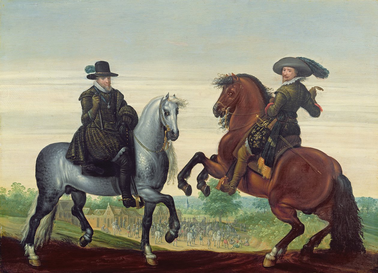 Maurits (1567-1625) y Frederik Hendrik (1584-1647) de Nassau, Príncipes de Orange de Pauwels van Hillegaert