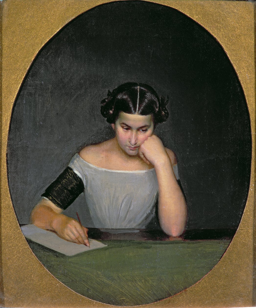 Retrato de Olga Petrovna Zhdanovich como niña de Pavel Andreevich Fedotov