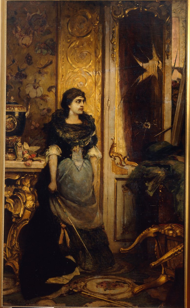 La última etapa. Pintura de Pavel Alexandrovich Svedomsky (Svedomski) (1849-1904), huile sur toile de Pavel Alexandrovich Svedomsky