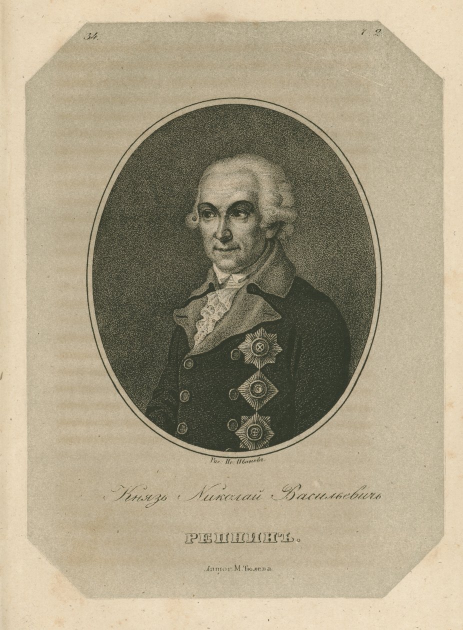 Príncipe Nikolai Vasilyevich Repnin de Pavel Alexeevich Ivanov