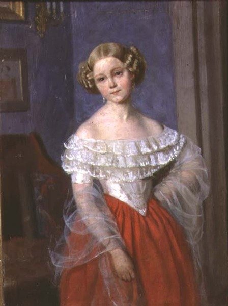 Retrato de Olga Ivanovna Demonkala (1840-c.1927) 1851 de Pavel Andreevich Fedotov
