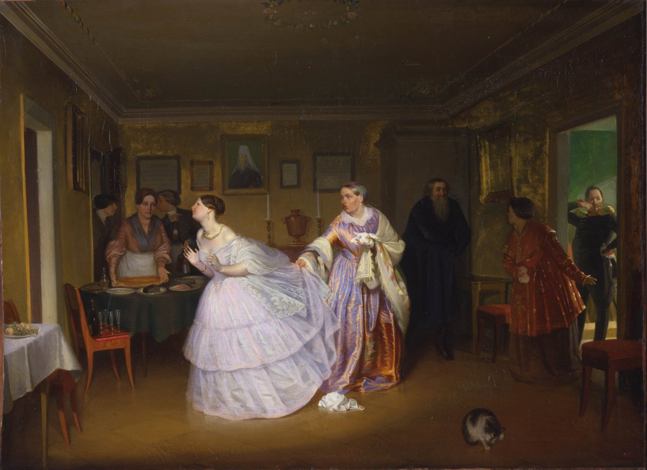 El mayor hace una propuesta, 1851 de Pavel Andreevich Fedotov