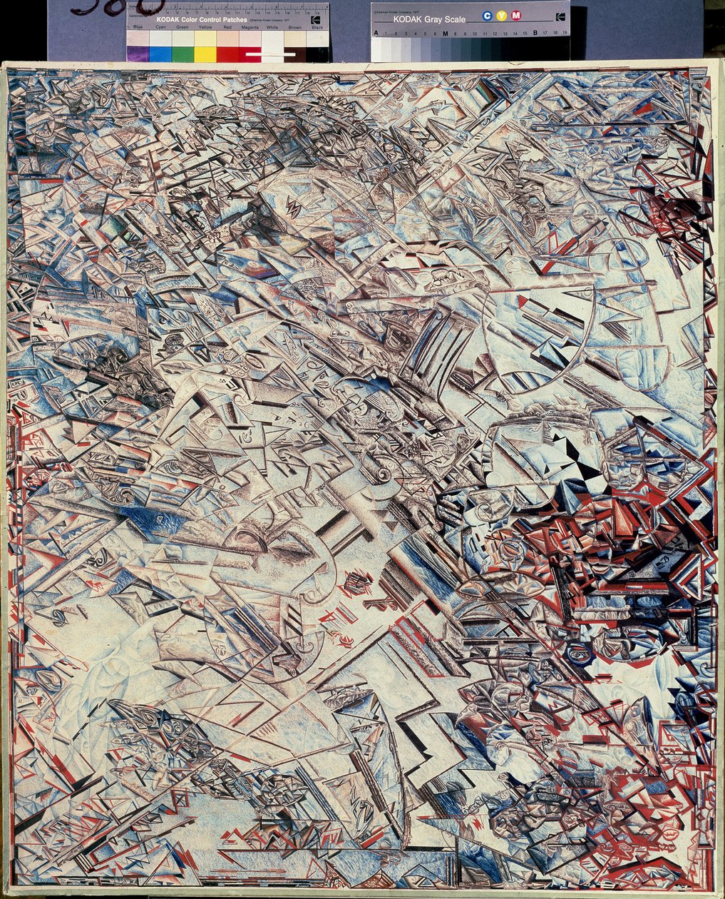 Composición. Pintura de Pavel Nikolayevich Filonov (1883-1941), óleo sobre lienzo, arte ruso, vanguardia, arte abstracto. Museo Estatal Ruso, San Petersburgo. de Pawel Nikolajewitsch Filonow