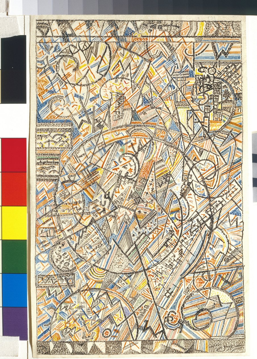 La fórmula del universo - Obra de Pavel Nikolaievich Filonov (1883-1941), acuarela sobre papel de Pawel Nikolajewitsch Filonow