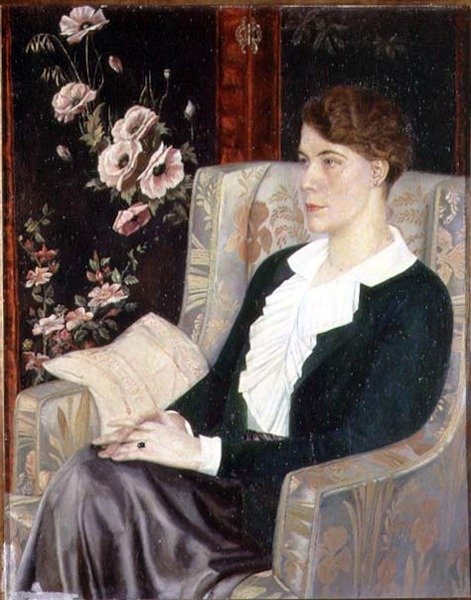 Retrato de Evdokiya Nikolaevna Glebova, la hermana del artista de Pawel Nikolajewitsch Filonow