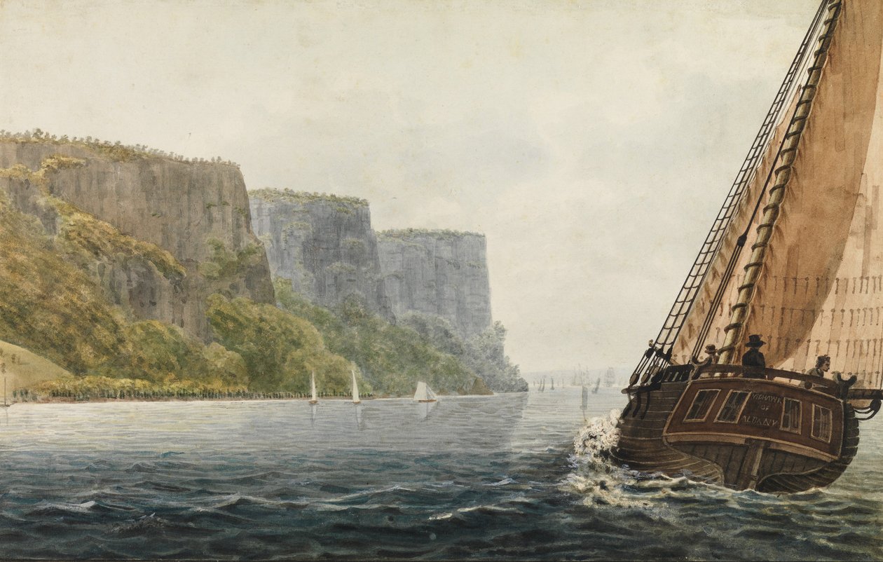 El paquete Mohawk de Albany pasando los Palisades, 1811-ca. 1813 de Pavel Petrovic Svin