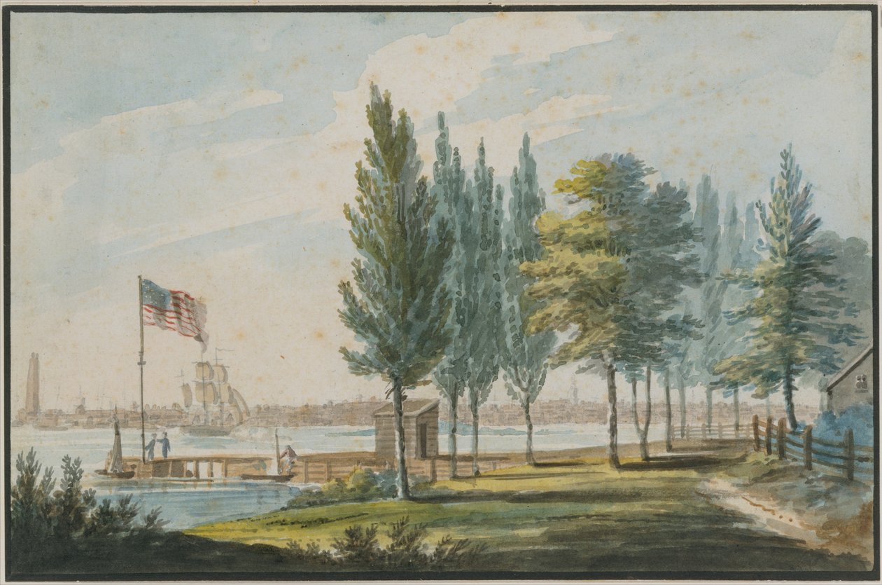 Filadelfia desde el otro lado del río Delaware de Pavel Petrovich Svinin