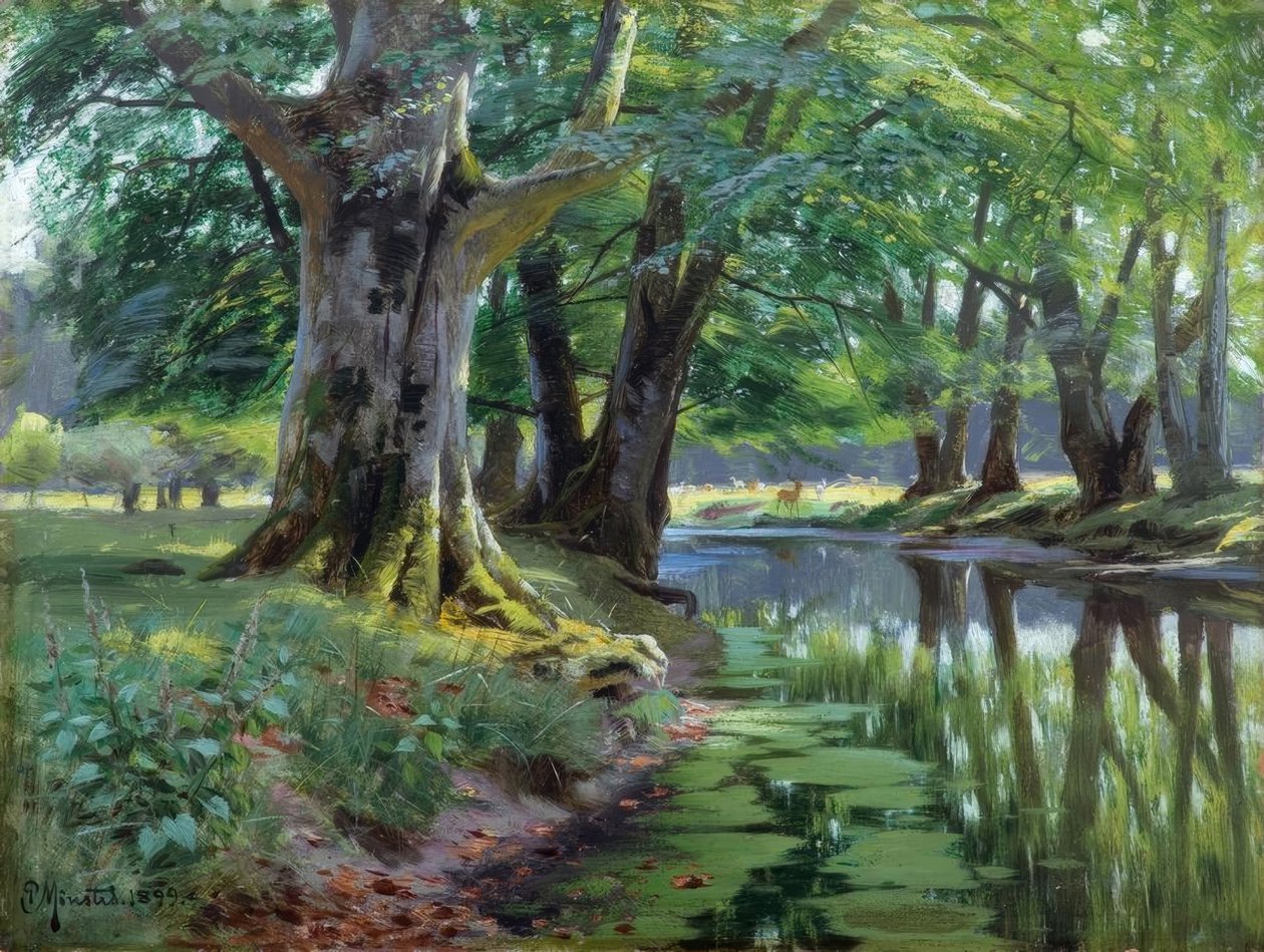 Verano en el arroyo del bosque de Peder Monsted