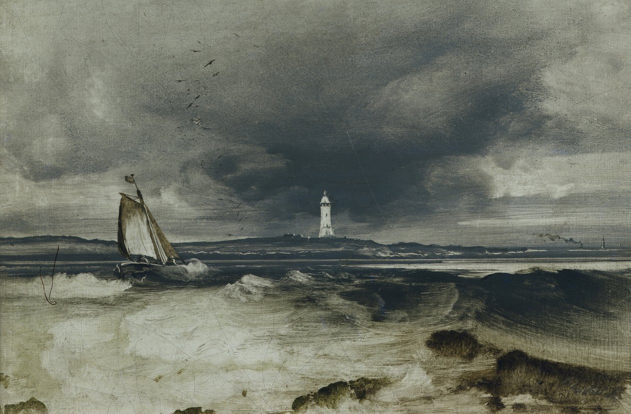 Faro (óleo sobre panel) de Peder Balke