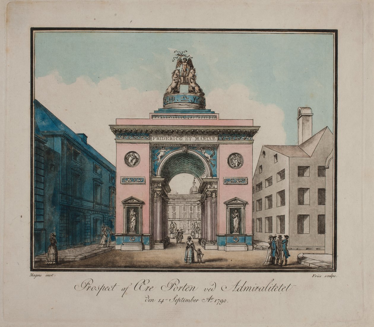 "Perspectiva del Arco de Triunfo en el Almirantazgo" de Peder Friis