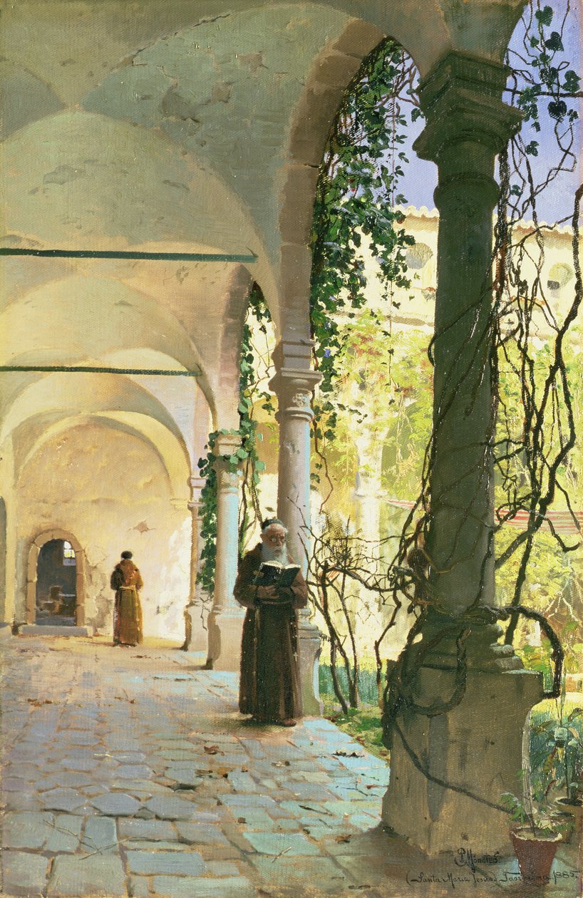 En los claustros del Monasterio de Santa María Jesús, en Taormina de Peder Monsted