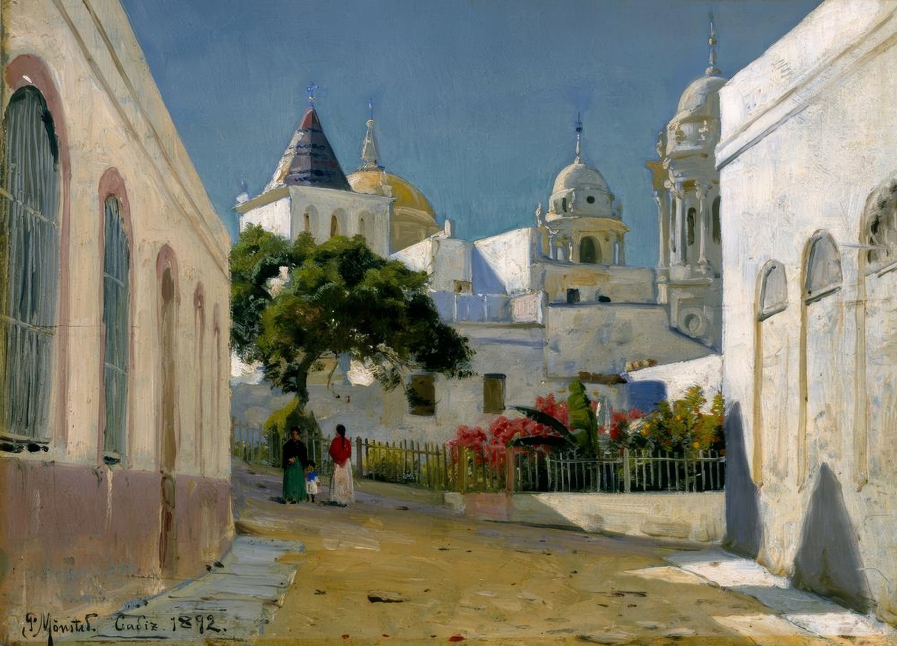 Vista de la ciudad en Cádiz de Peder Monsted