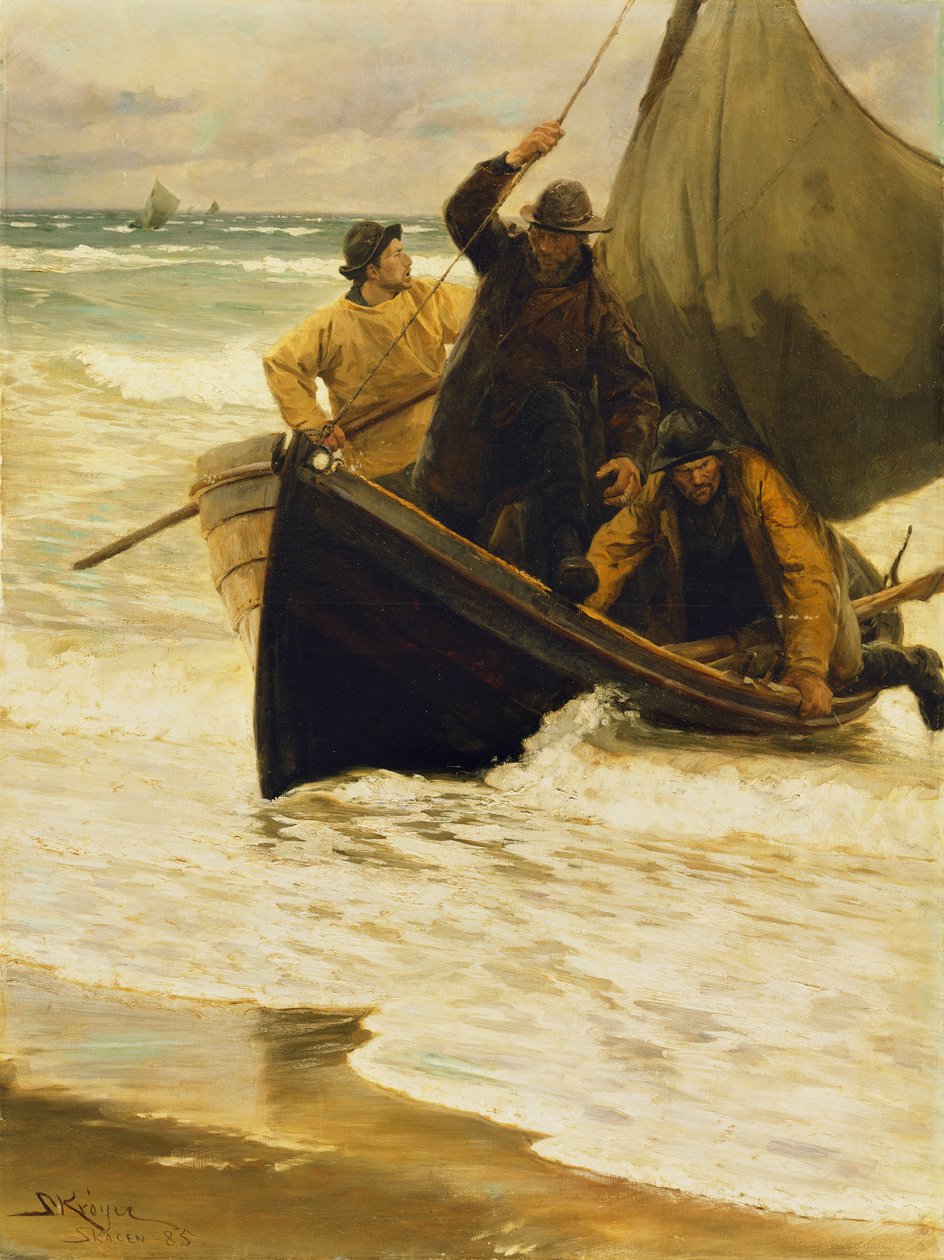 Pescador regresando a casa, Skagen, 1885 de Peder Severin Krøyer