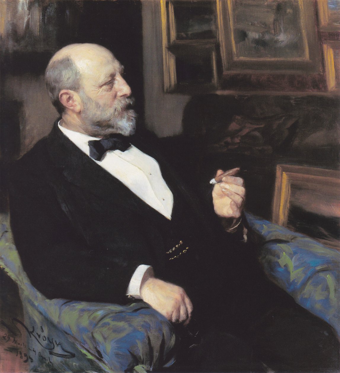 Retrato del tabaquero Heinrich Hirschsprung. Fundador de la Colección. de Peder Severin Krøyer