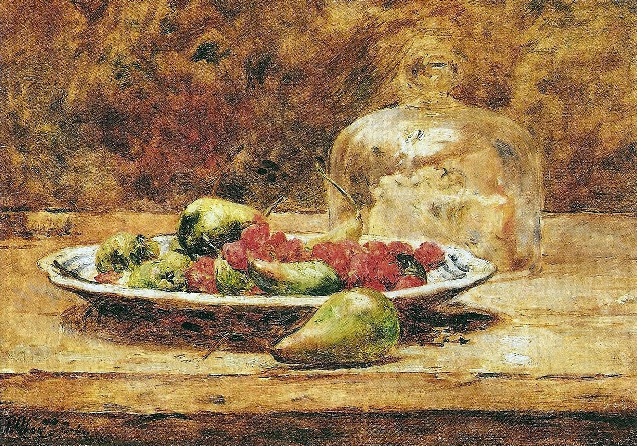 Naturaleza muerta - Peras y fresas de Pedro Alexandrino Borges