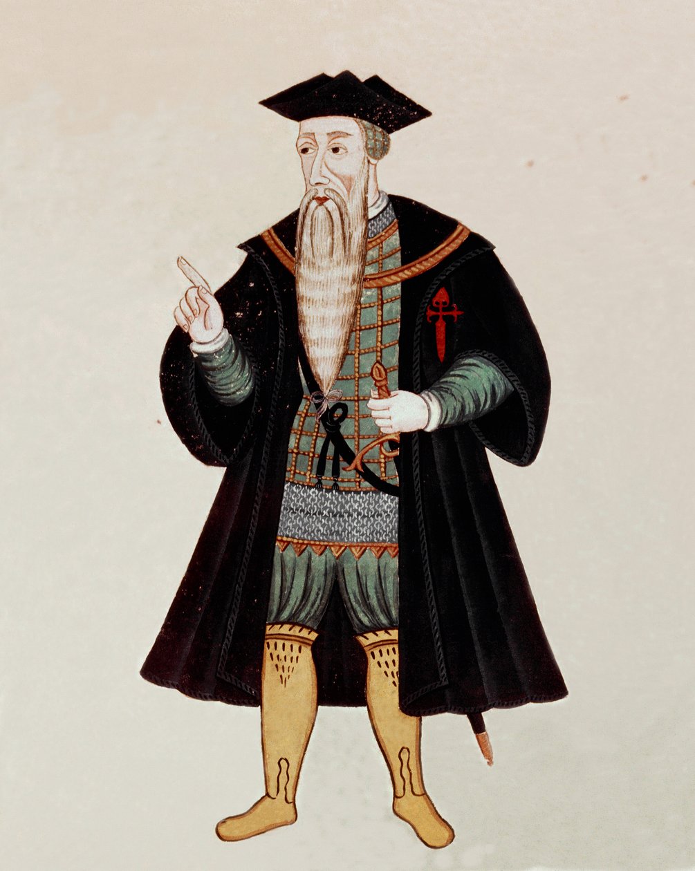 Retrato de cuerpo entero de Alfonso de Albuquerque (1453-1515), navegante y conquistador portugués, a veces apodado el 